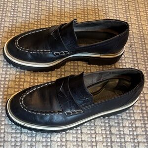 Paul Green Women’s Black Leather Penny Loafers